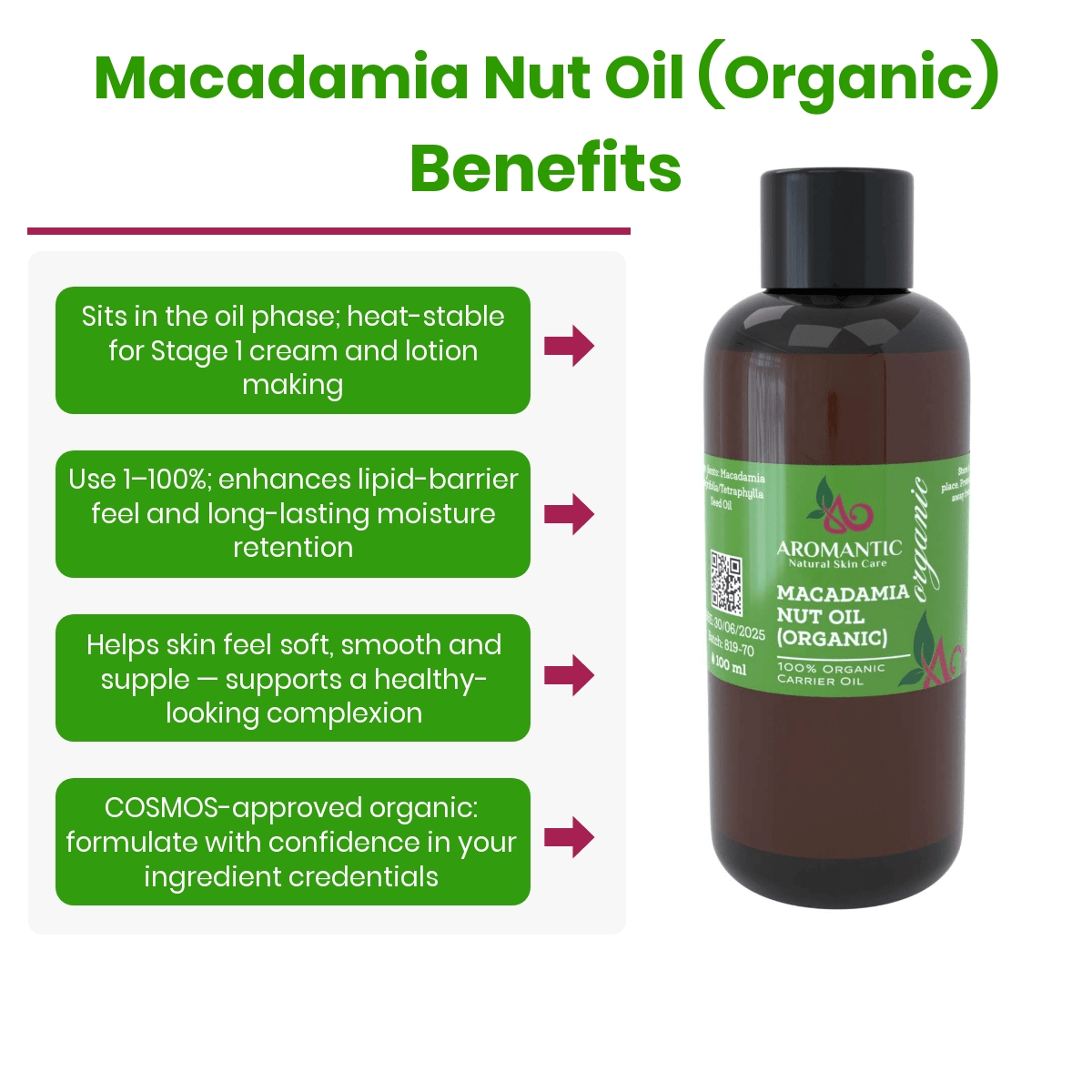 Organic Macadamia Nut Oil
