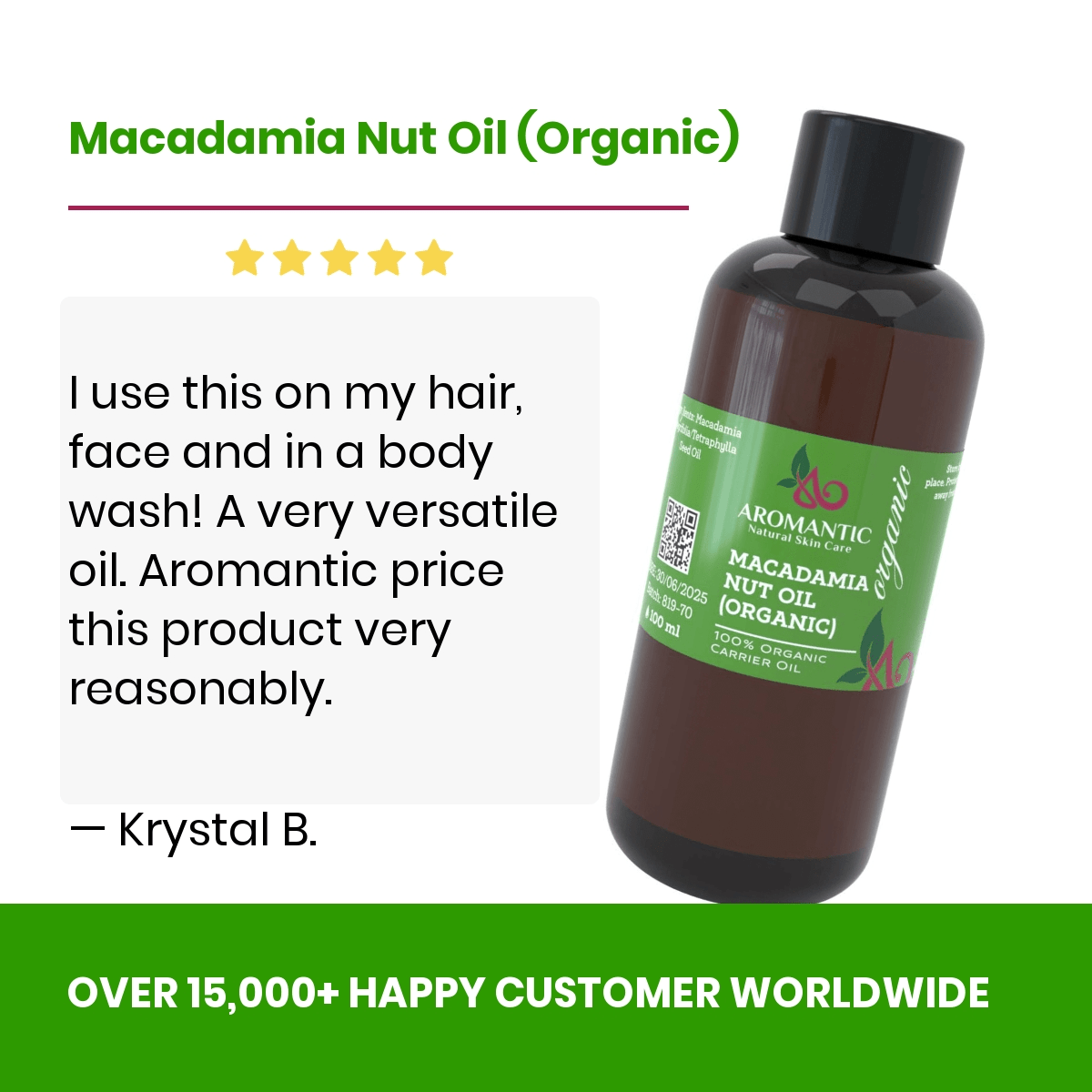 Organic Macadamia Nut Oil