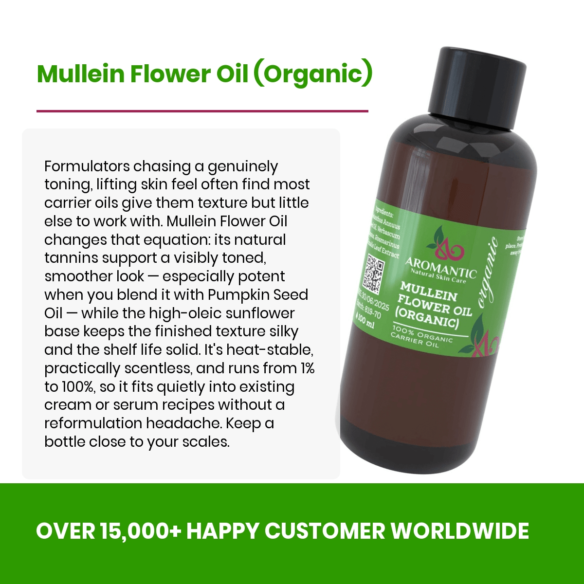 Organic Mullein Flower Oil