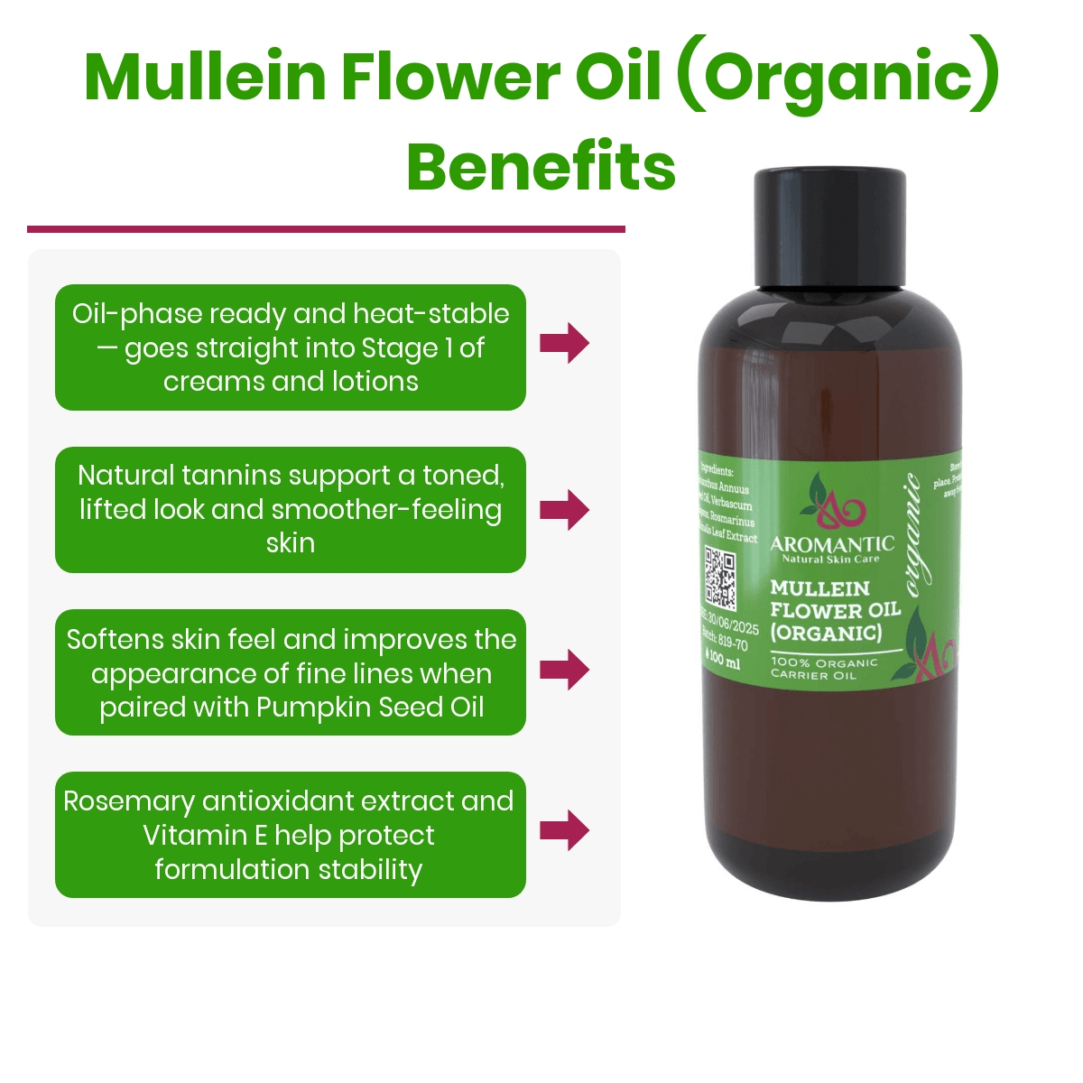 Organic Mullein Flower Oil
