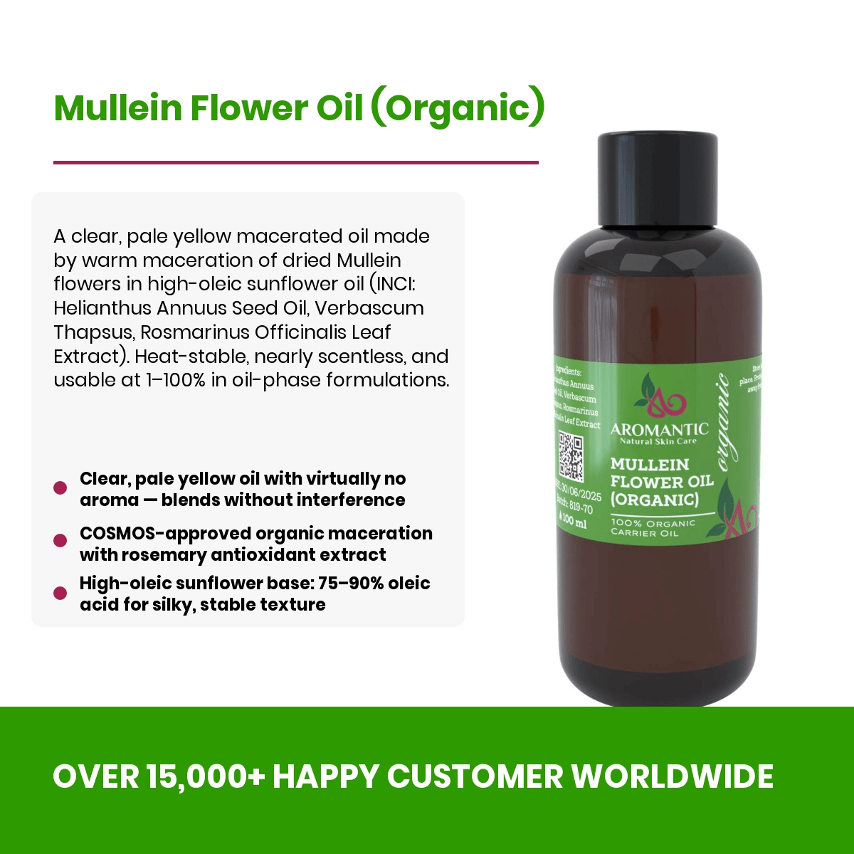 Organic Mullein Flower Oil