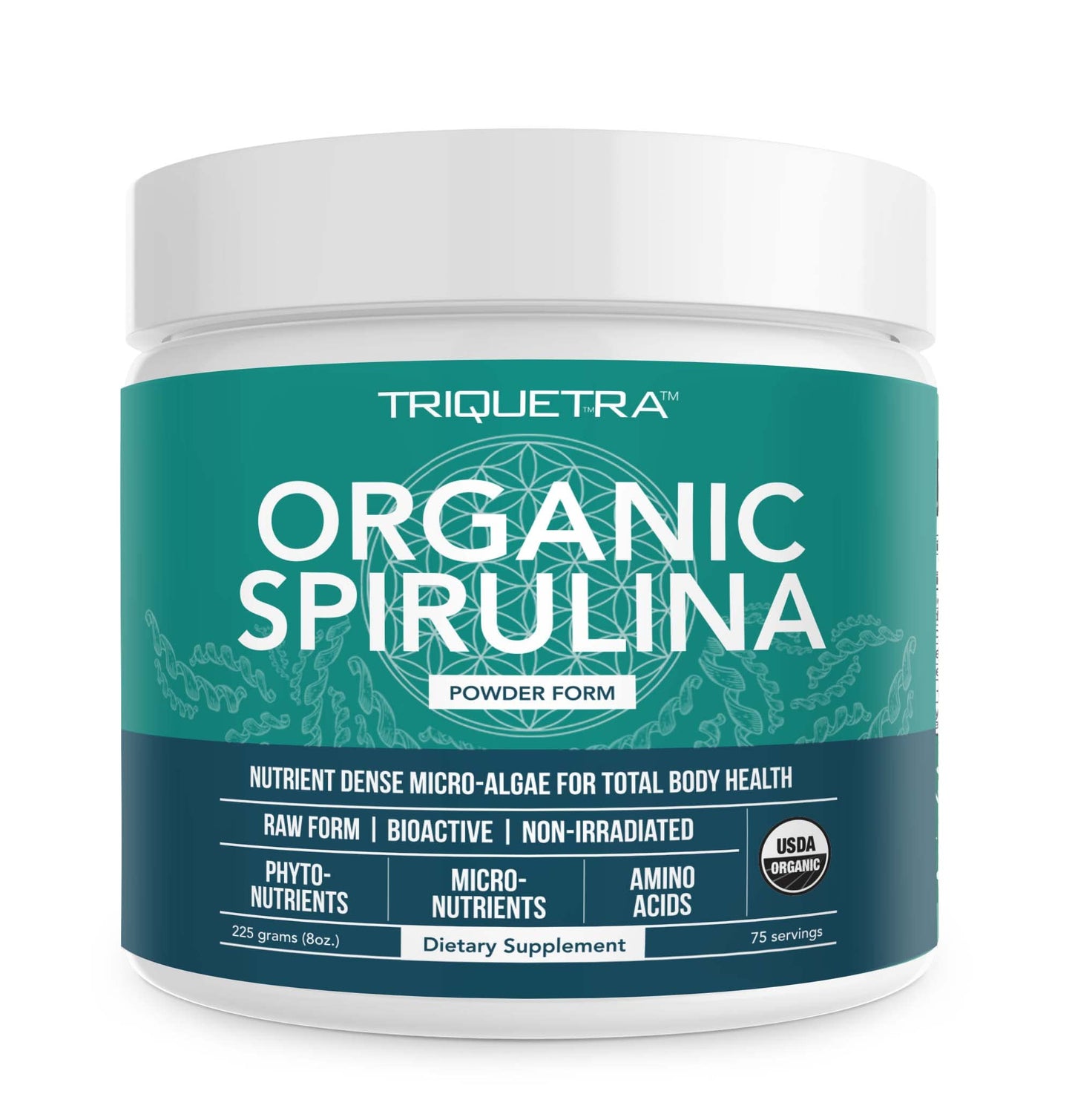 Organic Spirulina Powder – Parry Organic Spirulina | 8 oz, 75 Servings – Vegan, Non-Irradiated