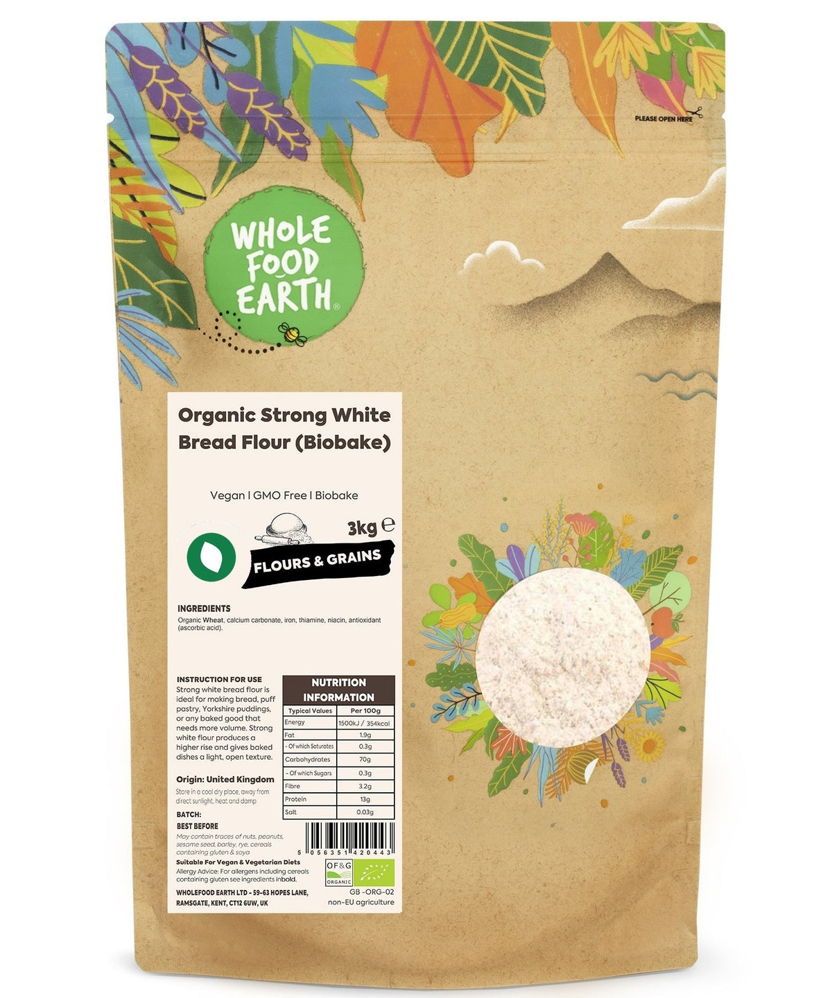 Organic Strong White Bread Flour (Biobake)