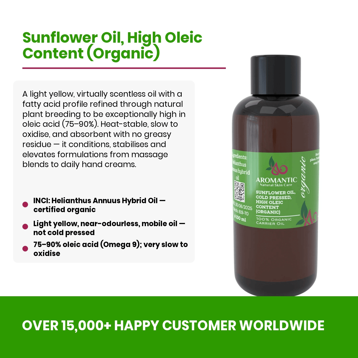 Organic Sunflower Oil High Oleic