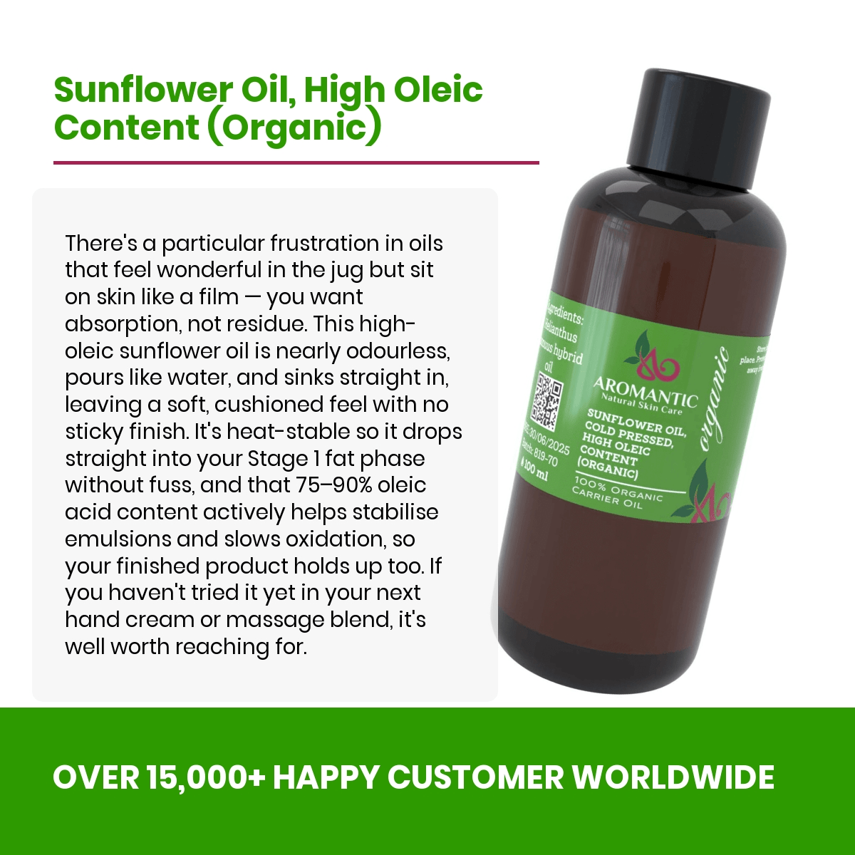 Organic Sunflower Oil High Oleic