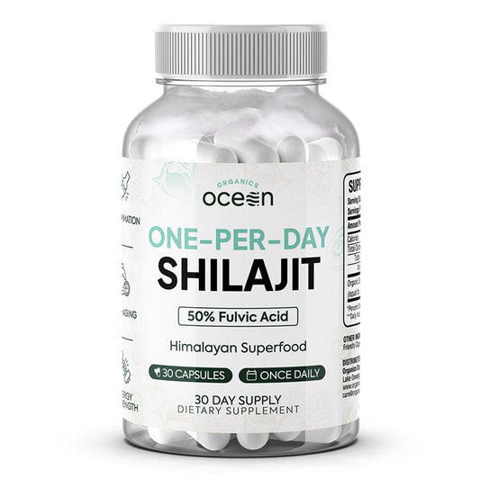 Organics Ocean One-Per-Day Shilajit Capsules – Age-Defying, Bone Strength & Hormone Support