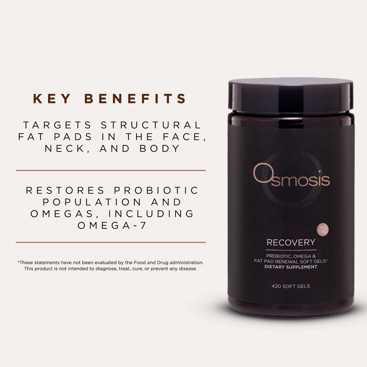 OSMOSIS Recovery – Facial Volume Renewal, 420 Soft Gel Caps