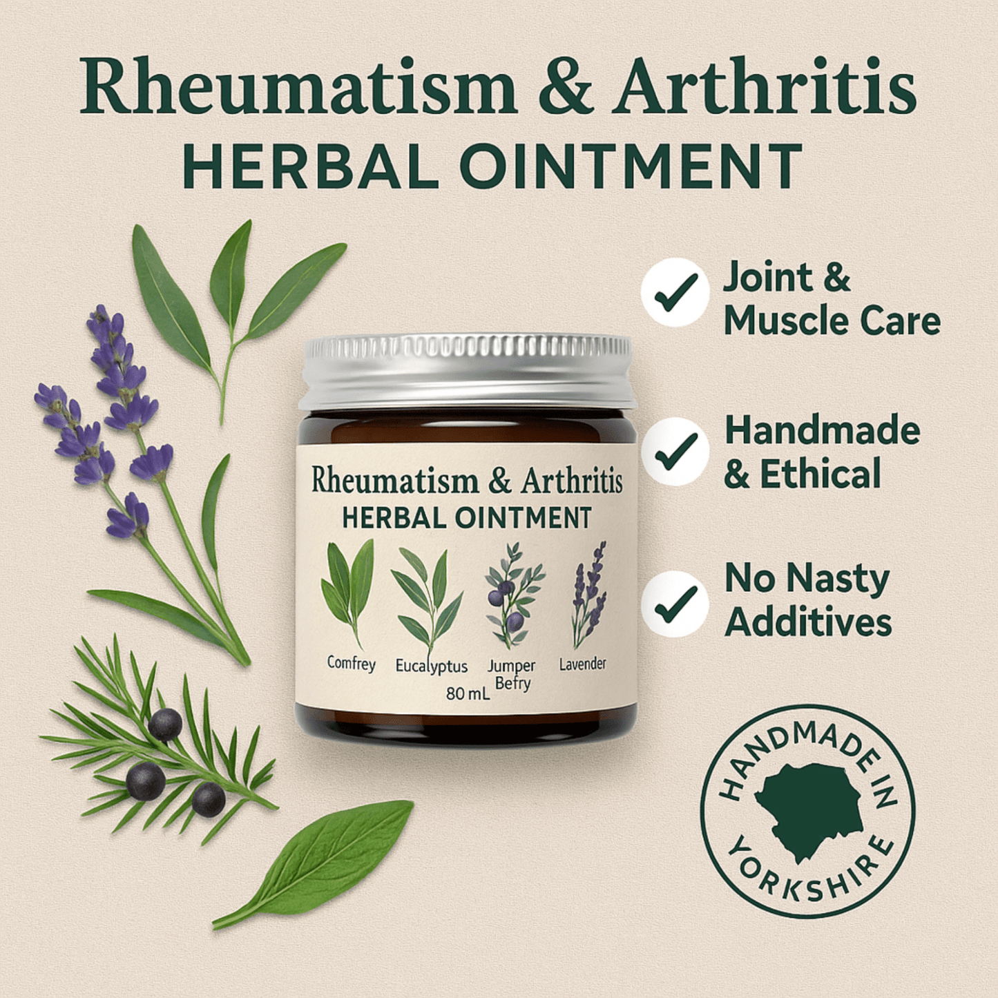 Osteoarthritis Cream Joint Knee Hip Fingers Pain Relief Fibromyalgia Flare Up