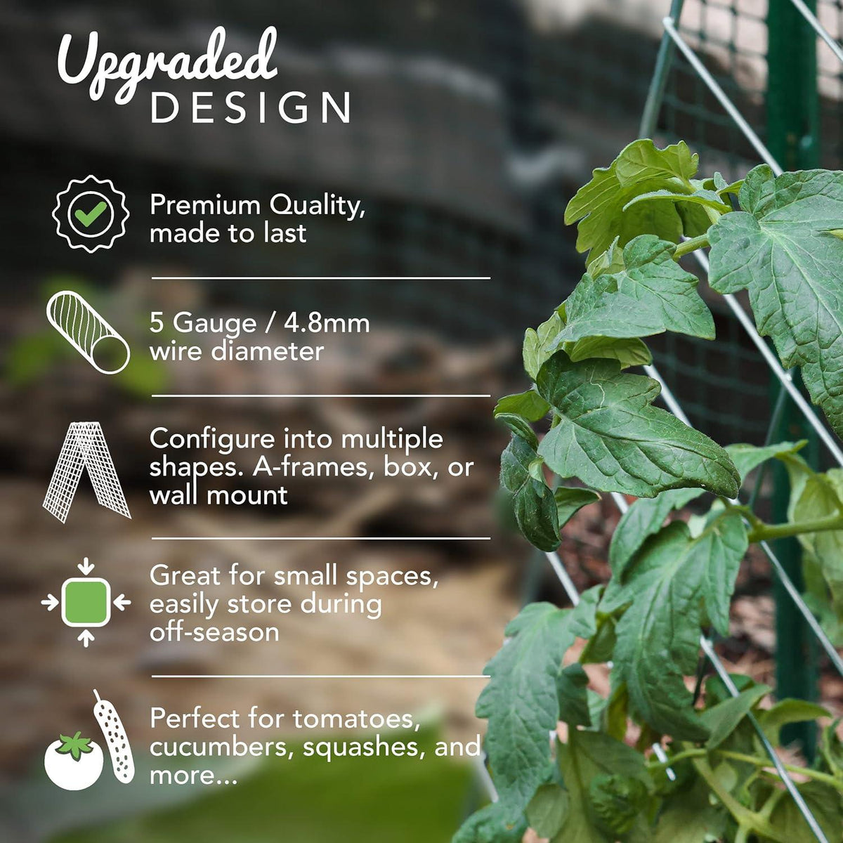 Outdoor Garden Trellis for Climbing Plants Vegetables with Support Clips
