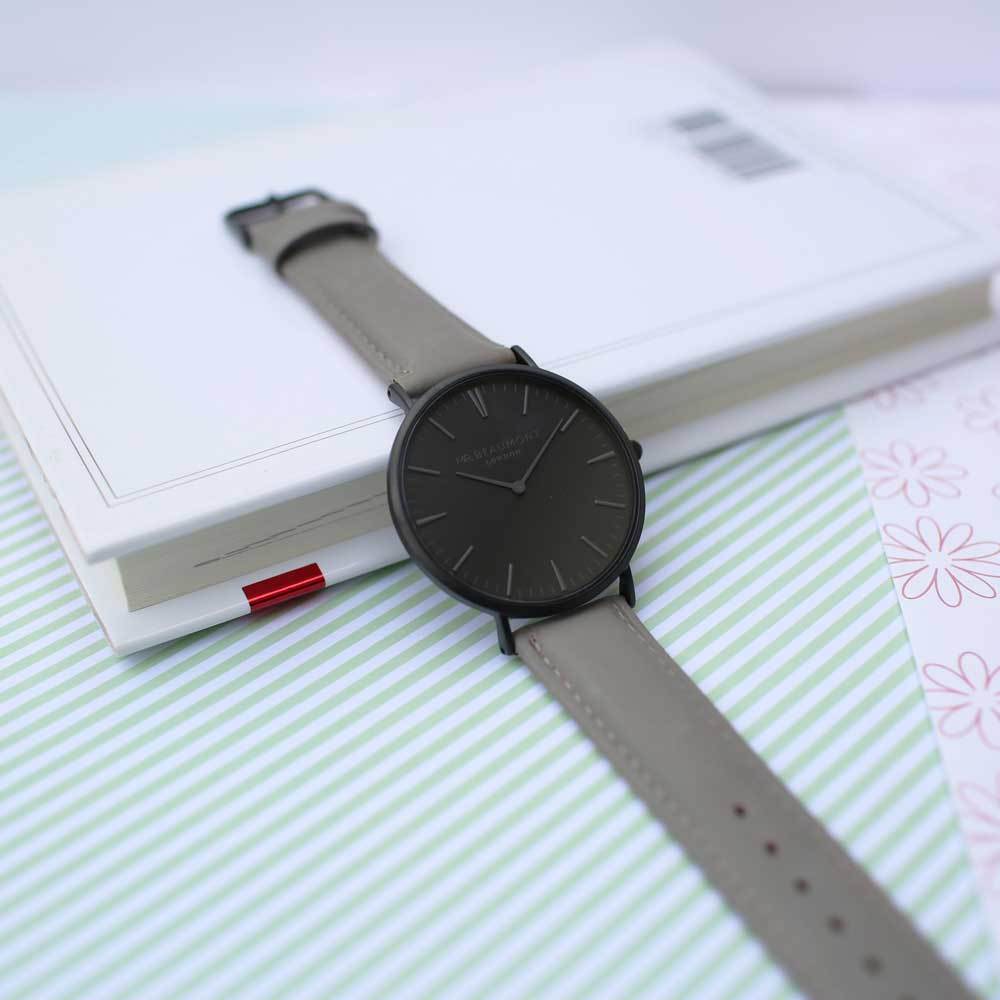 Own Handwriting Mr Beaumont Grey Black Face Watch