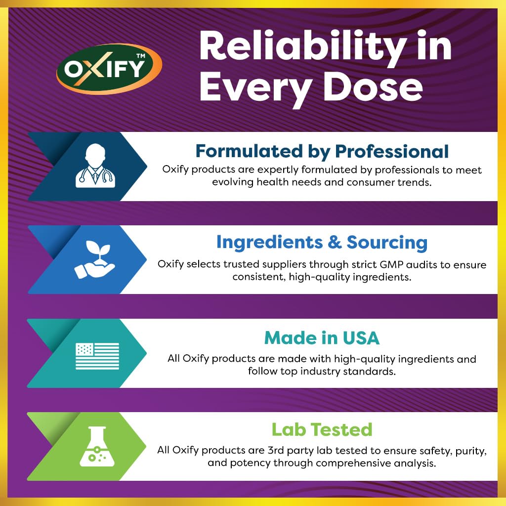 Oxify Acetyl L-Carnitine + Alpha Lipoic Acid 750 mg – 120 Capsules, Gluten-Free, Made in USA