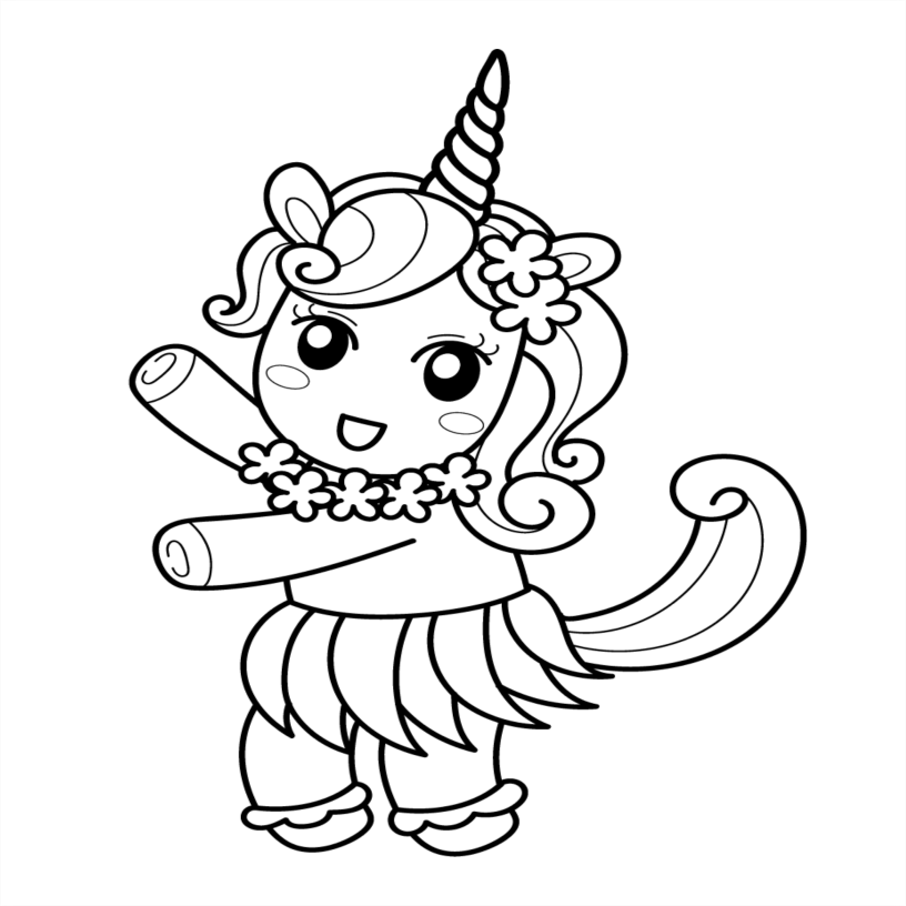 Unicorn Colouring Book - 55 Bold and Simple Designs for Young Kids