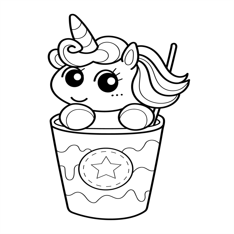 Unicorn Colouring Book - 55 Bold and Simple Designs for Young Kids