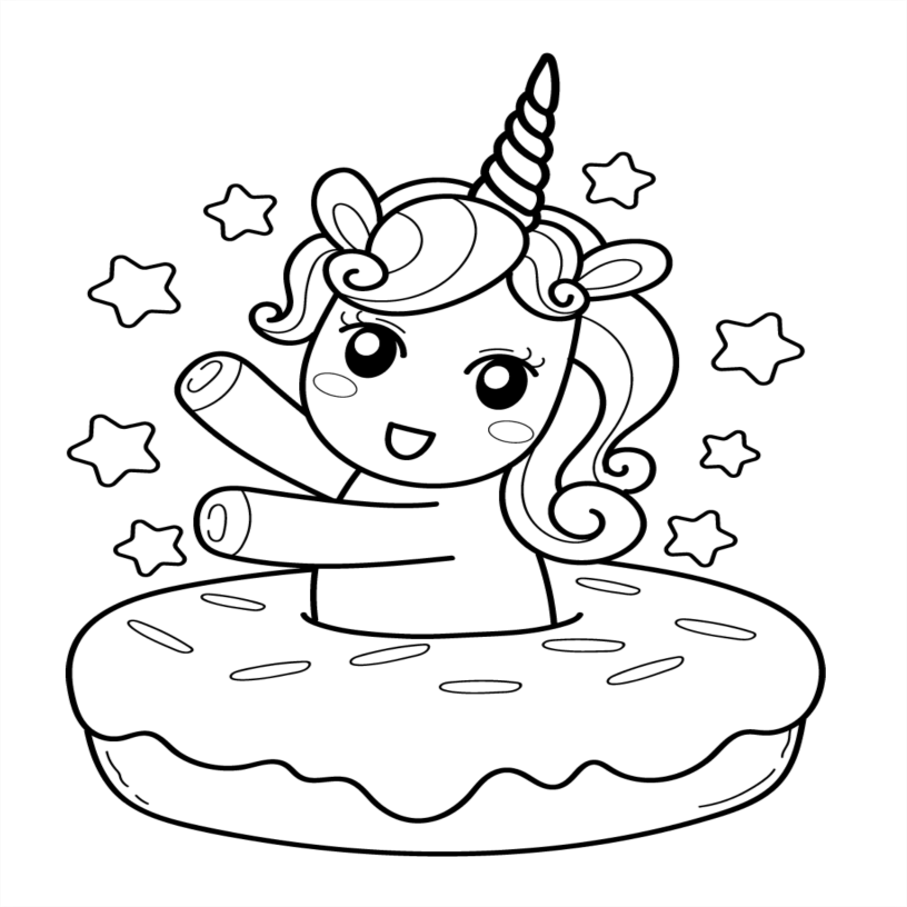Unicorn Colouring Book - 55 Bold and Simple Designs for Young Kids