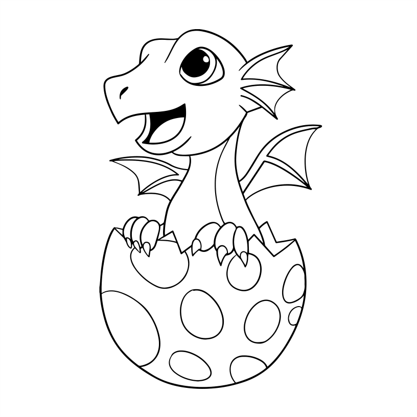 Dragon Colouring Book - 55 Bold and Simple Designs for Young Kids