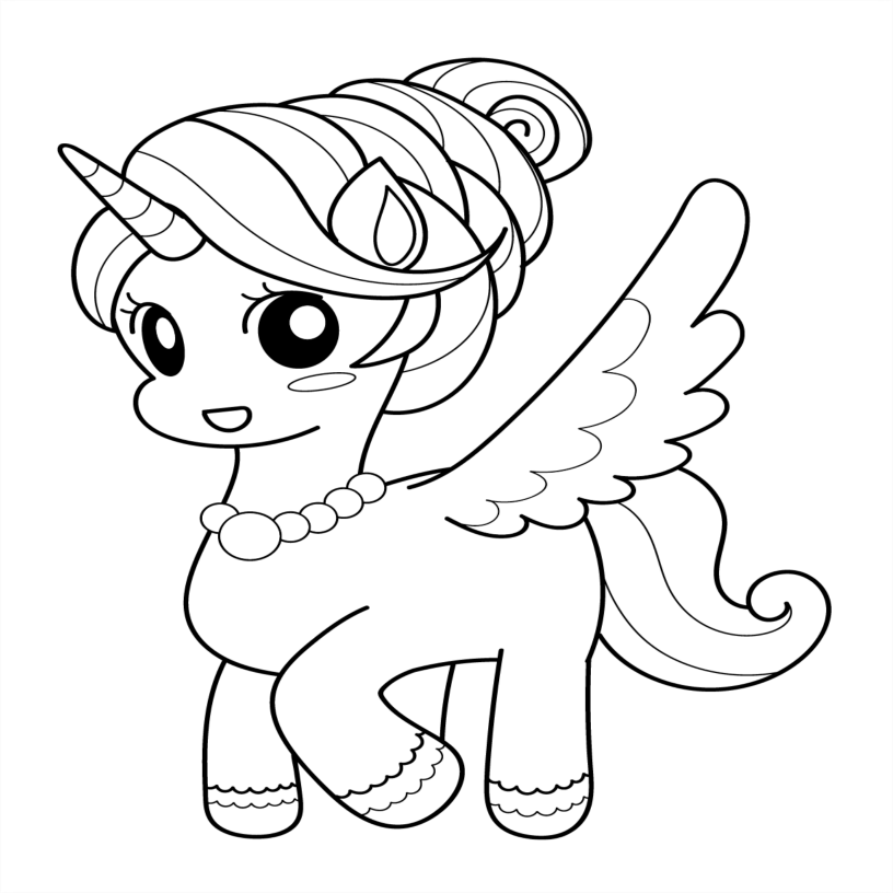 Unicorn Colouring Book - 55 Bold and Simple Designs for Young Kids