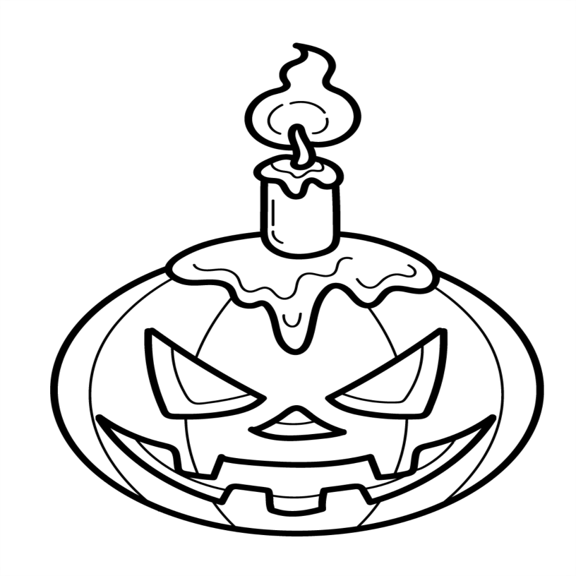 Halloween Colouring Book - 55 Bold and Simple Designs for Young Kids