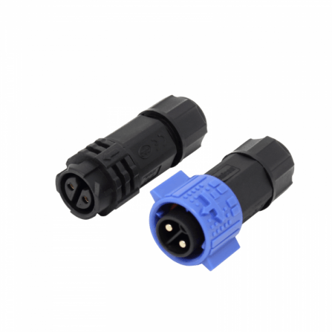 PAIR OF 2-PIN IP67 WATERPROOF LOCKING CONNECTORS 300V 20A