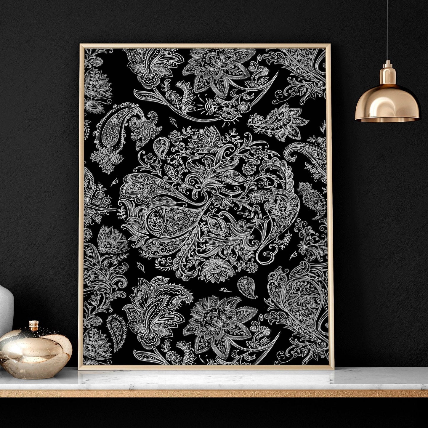 Wall art bohemian | set of 3 framed wall art prints