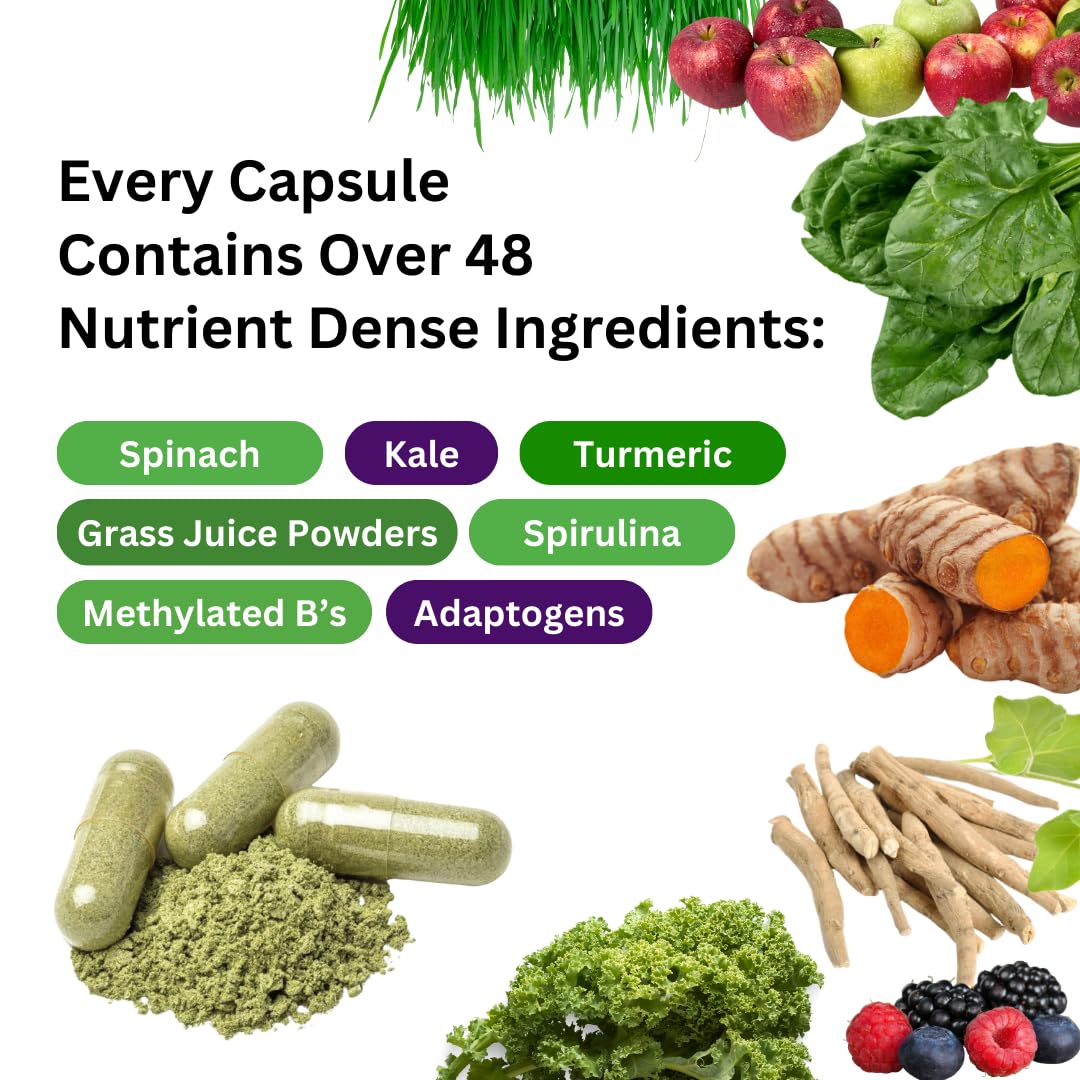Paradise Herbs Earth's Blend Women's Multivitamin with Iron – 30 Capsules, 48 Organic Superfoods