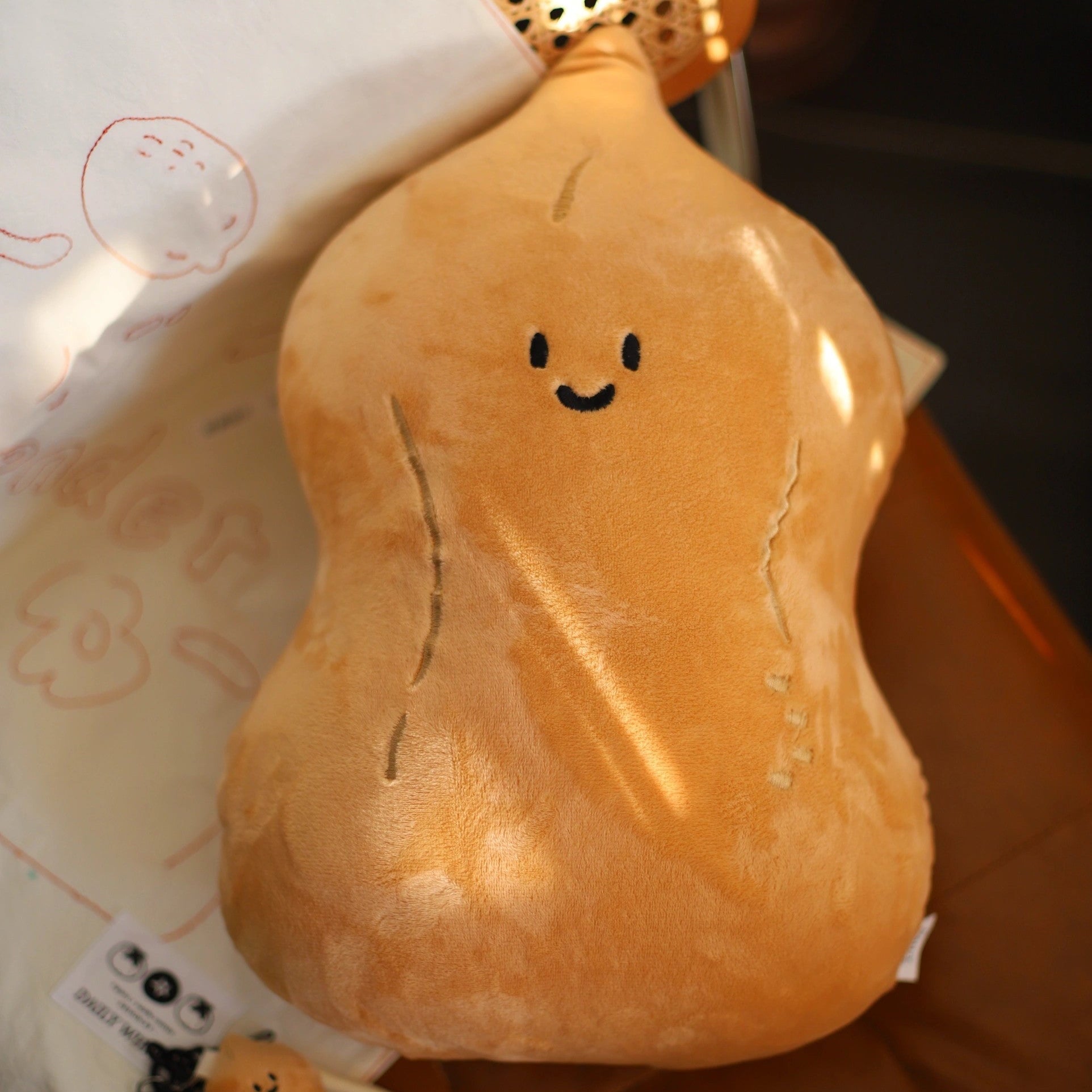 Daily White | Persimmon And Peanut Plush Pillow