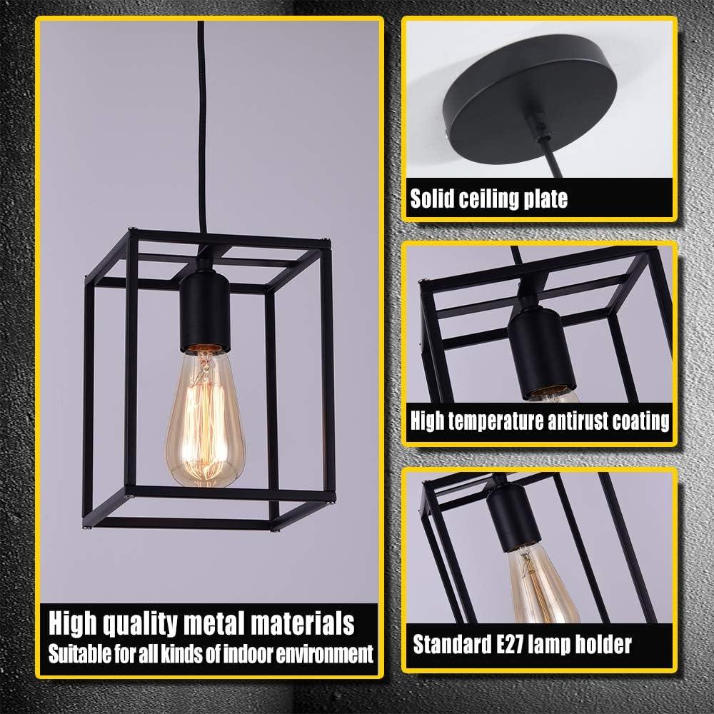 Pendant Light Vintage Retro Ceiling Lamp Industrial Black Metal Lamp