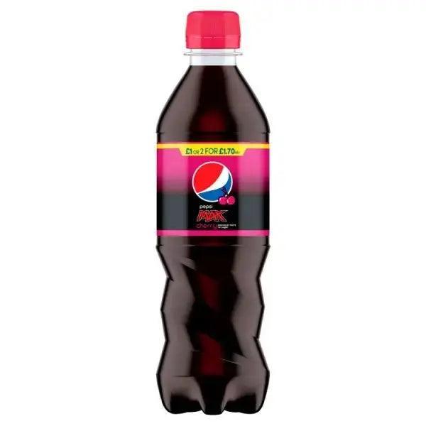 Pepsi Max Cherry No Sugar Cola Bottle PMP 500ml (Case of 12)