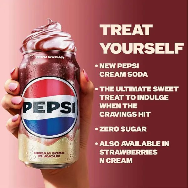 Pepsi Treats Cream Soda Flavour Cans 24 x 330ml (Case of 24)