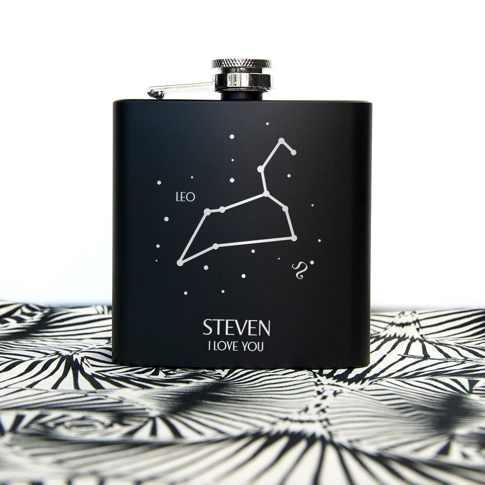 Personalised Star Sign Hip Flask