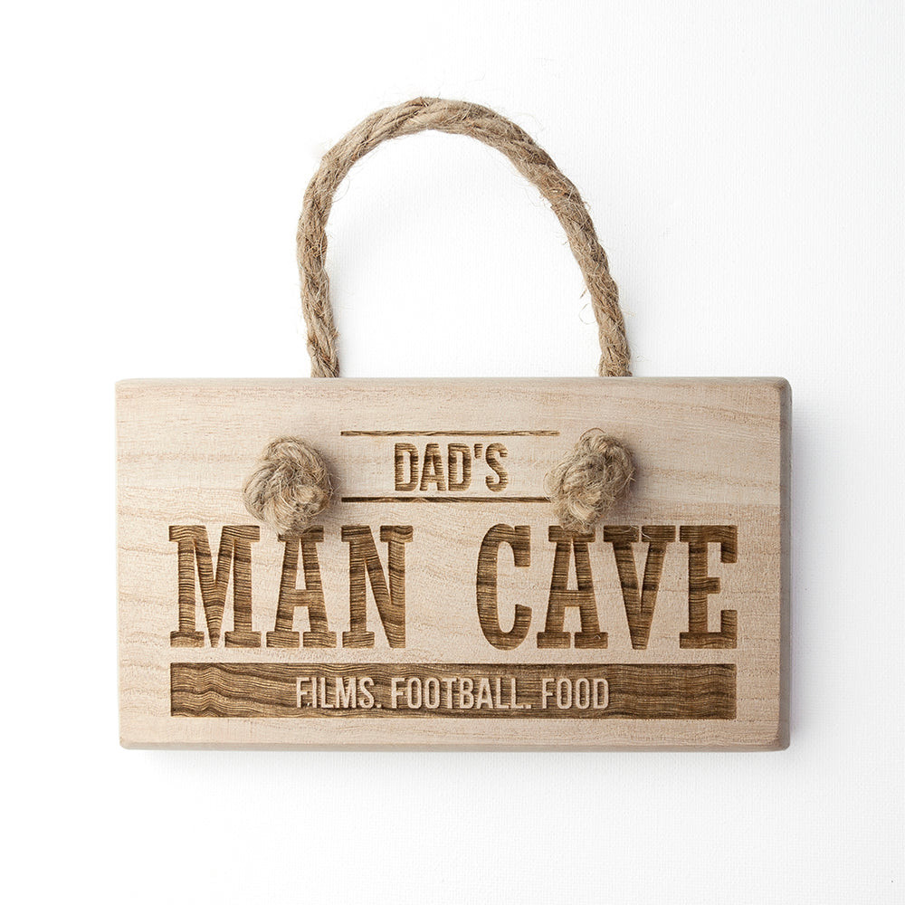 Personalised Man Cave Wooden Hanging Sign