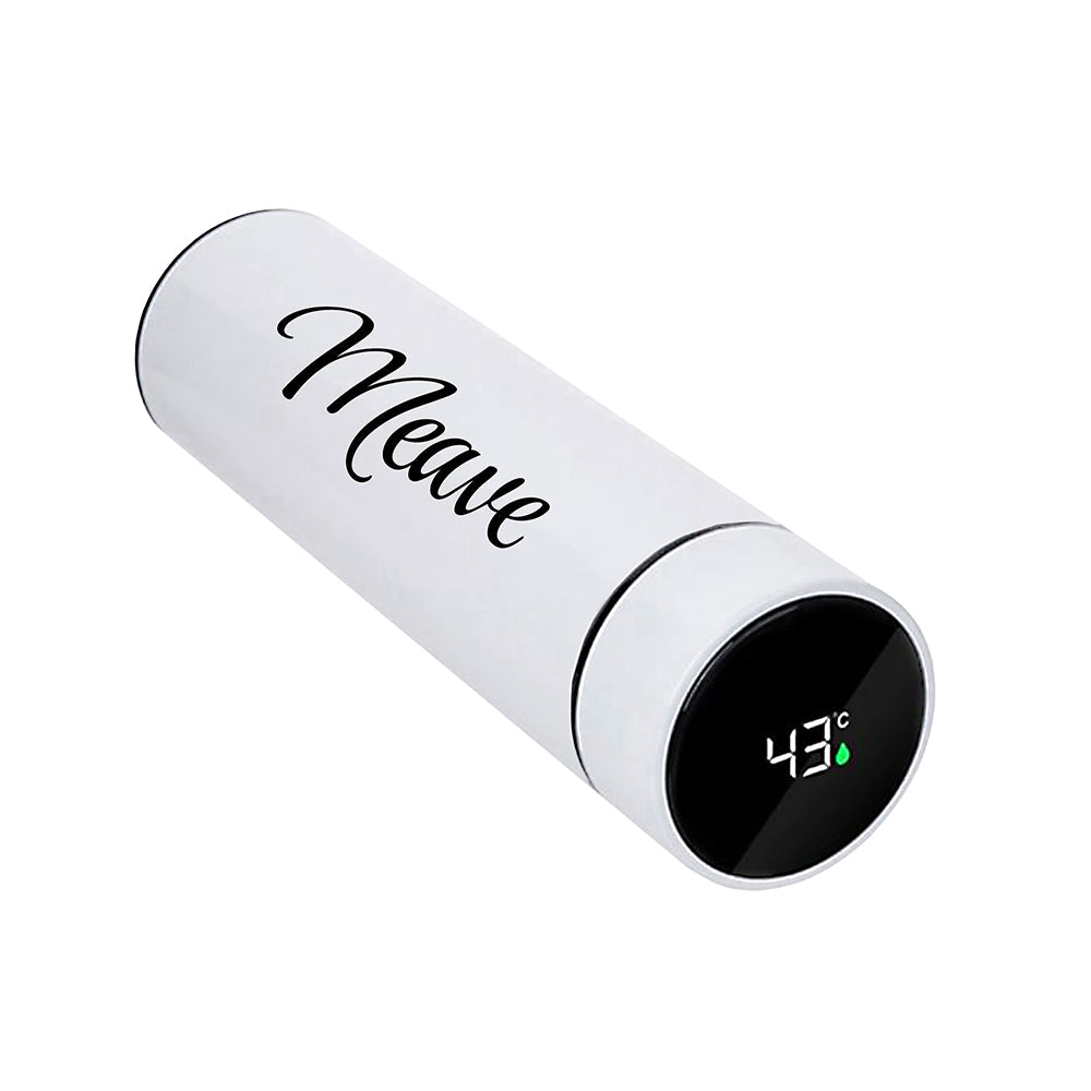 Personalised Thermos With Temperature Display In Black