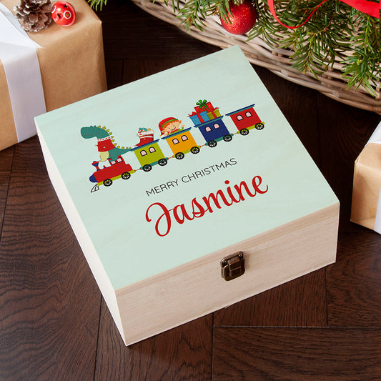 Personalised Christmas Train Christmas Eve Box - Medium
