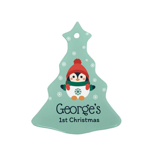 Personalised Personalised Baby Penguin 1st Christmas Decoration