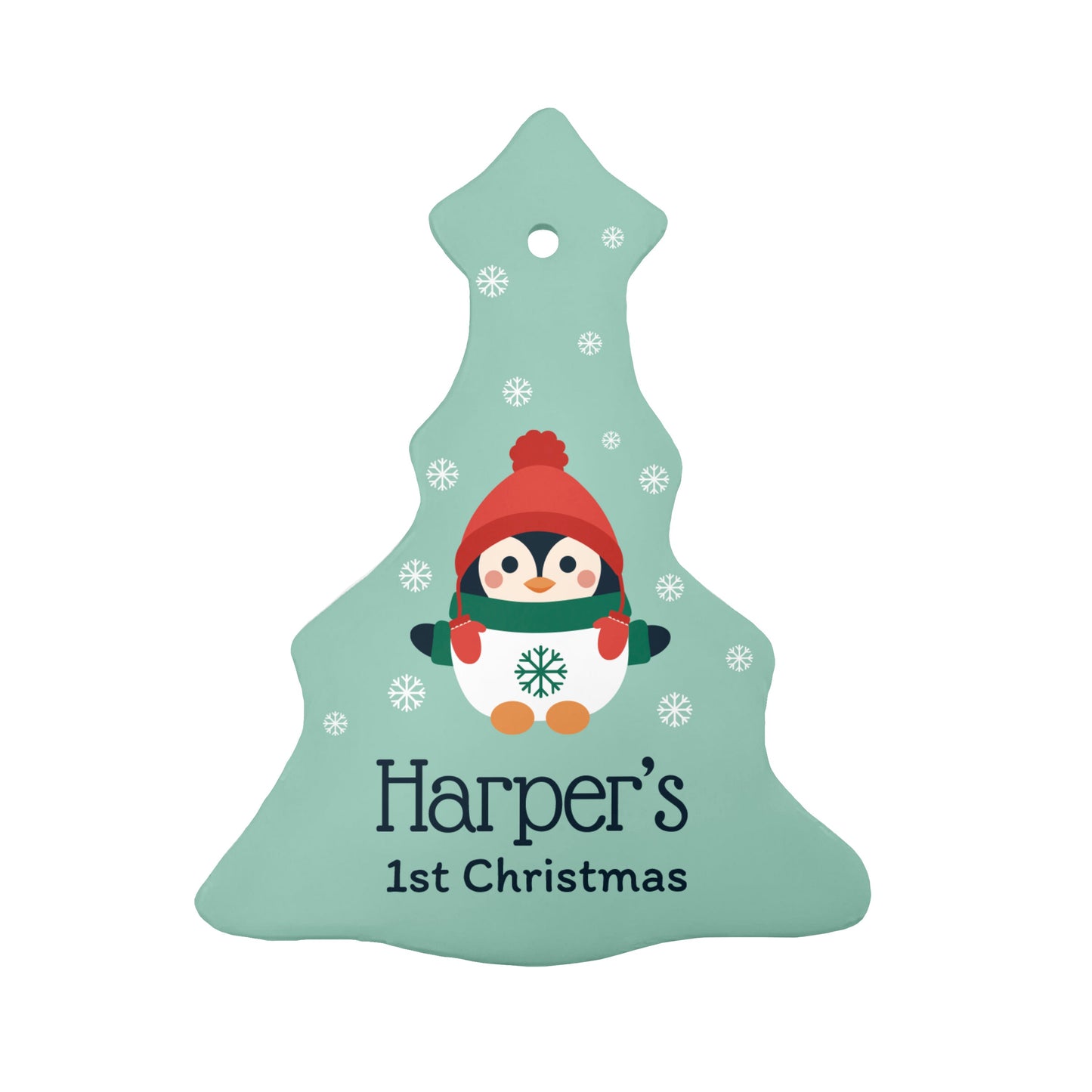 Personalised Personalised Baby Penguin 1st Christmas Decoration