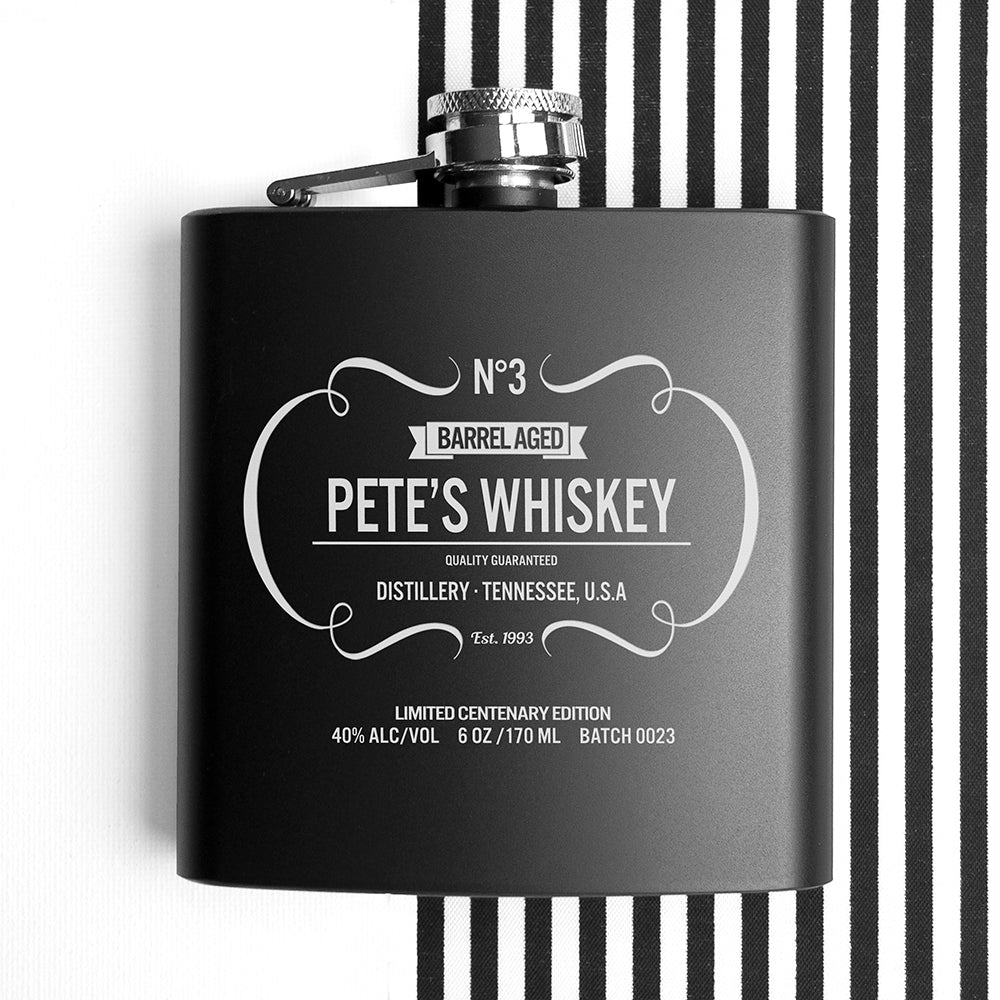 Personalised Vintage Whiskey Hip Flask