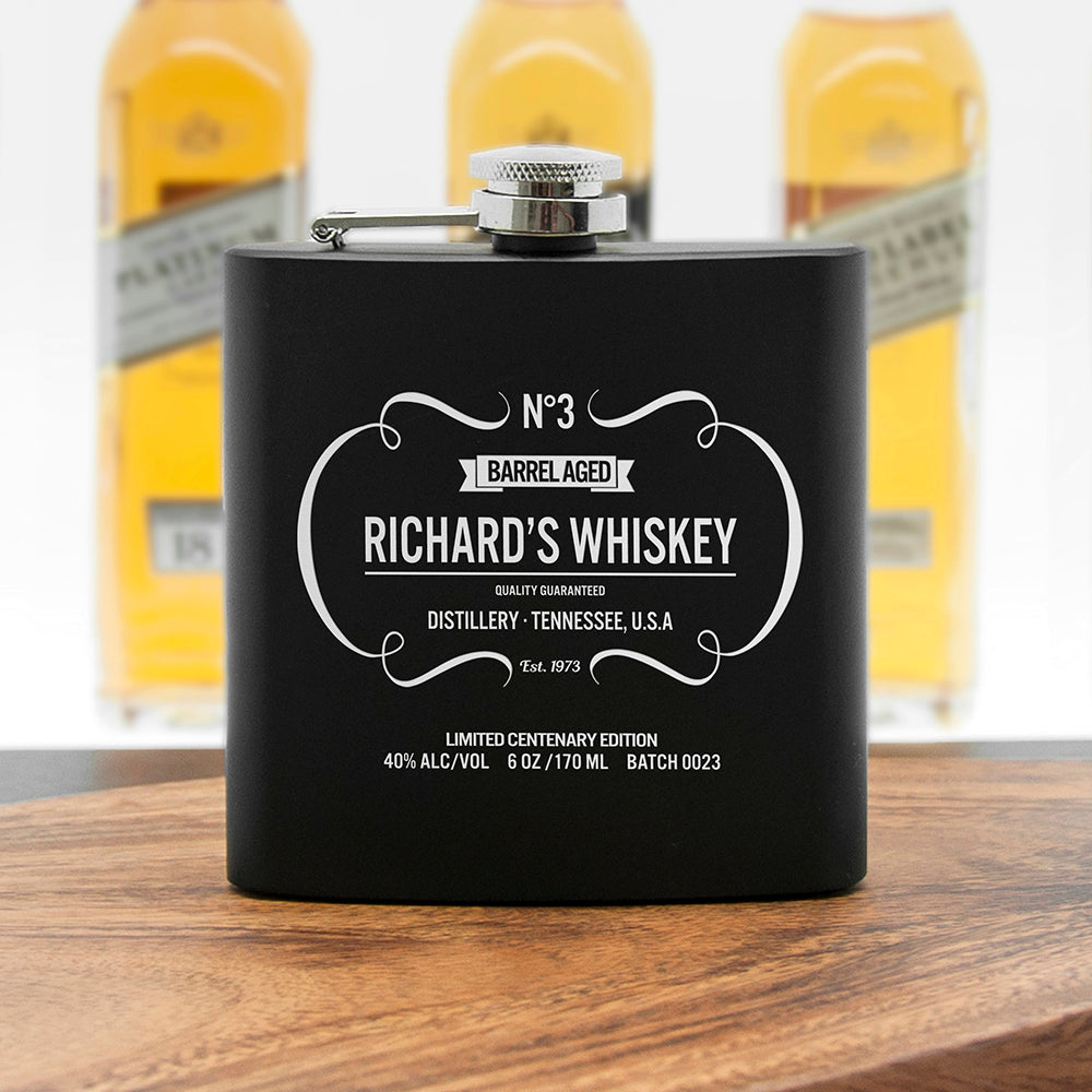 Personalised Vintage Whiskey Hip Flask