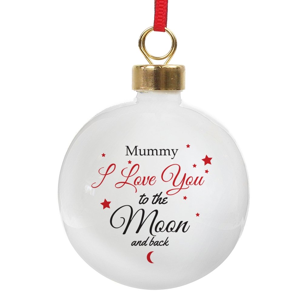 Perosnalised To The Moon & Back Bauble