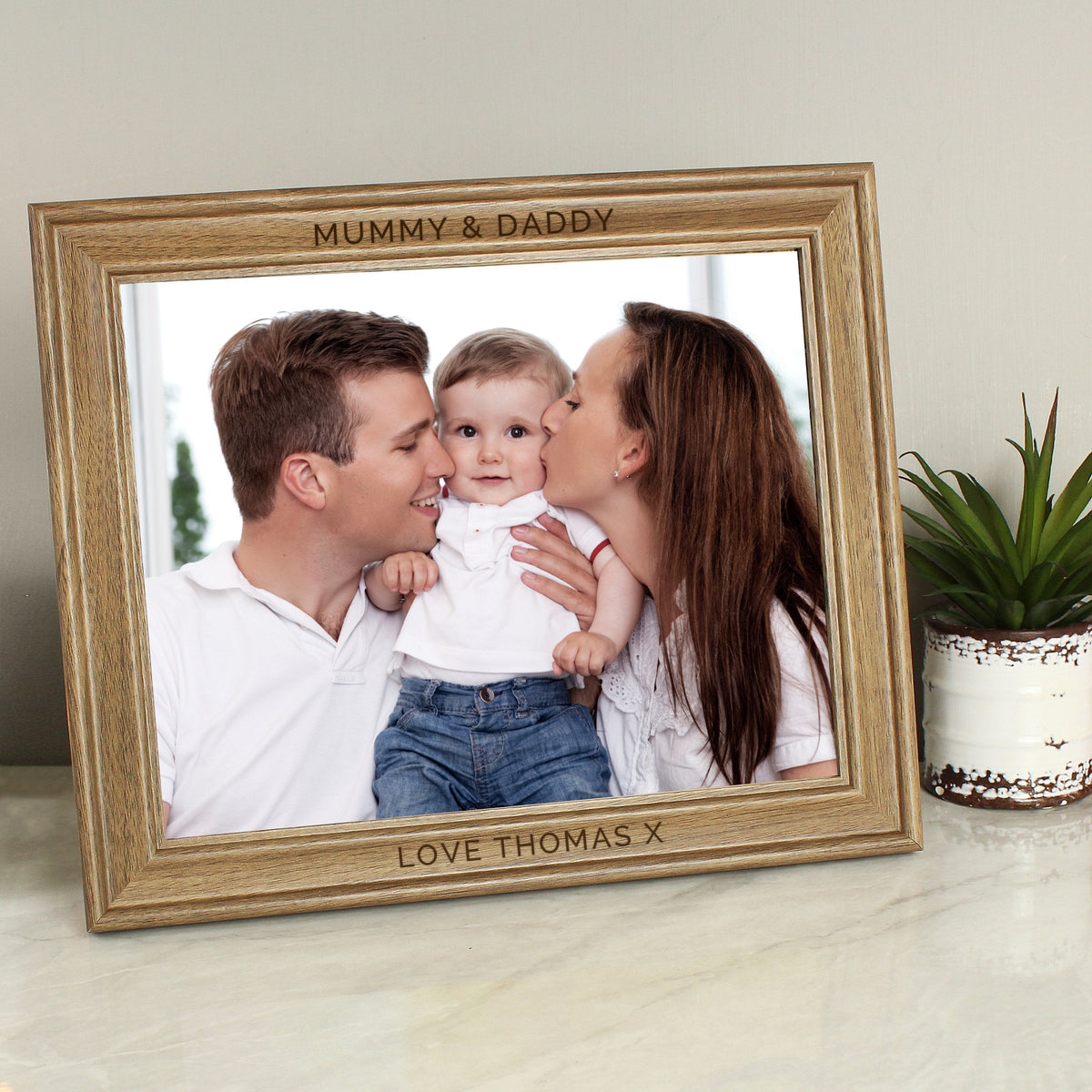 Personalised Free Text 10x8 Inch Wooden Frame