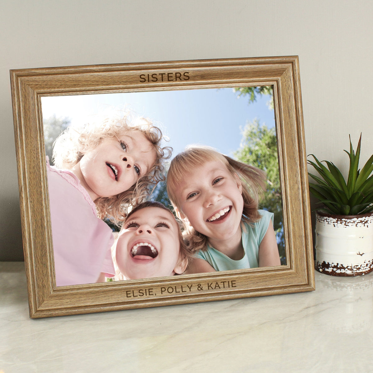 Personalised Free Text 10x8 Inch Wooden Frame