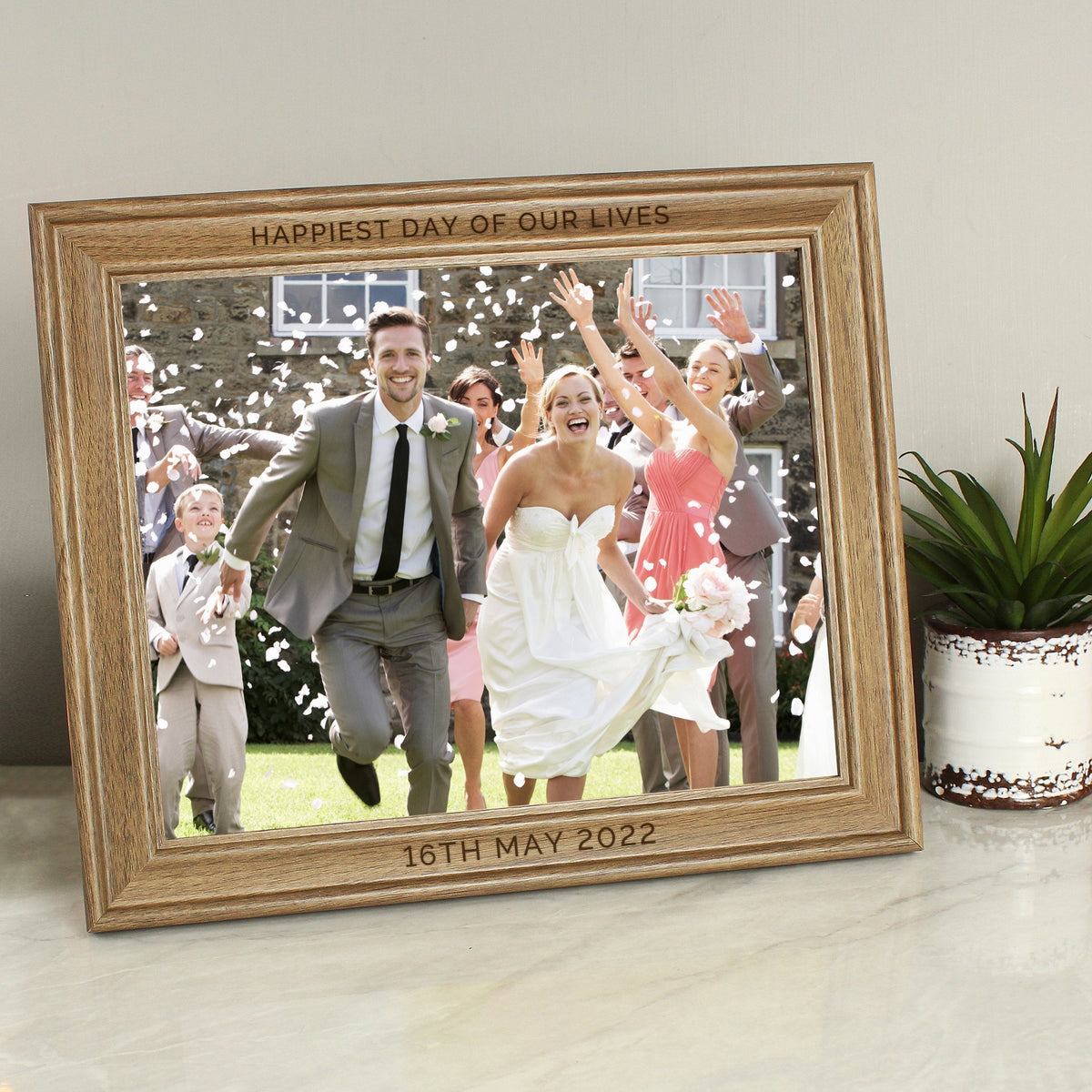 Personalised Free Text 10x8 Inch Wooden Frame