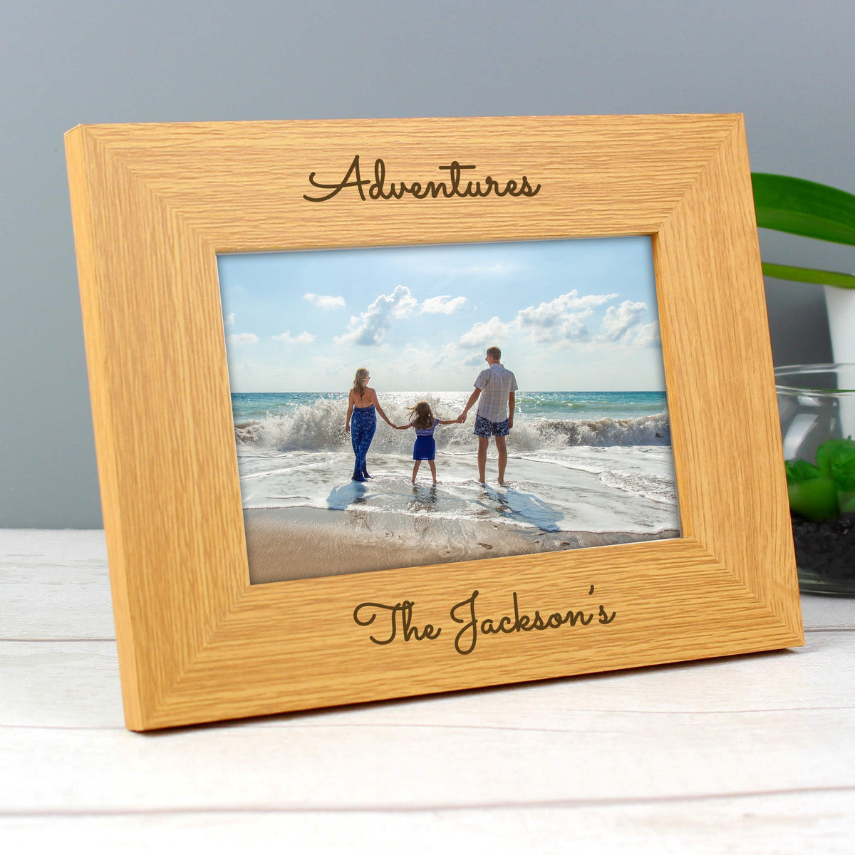 Personalised Free Text 6x4 Inch Wooden Photo Frame