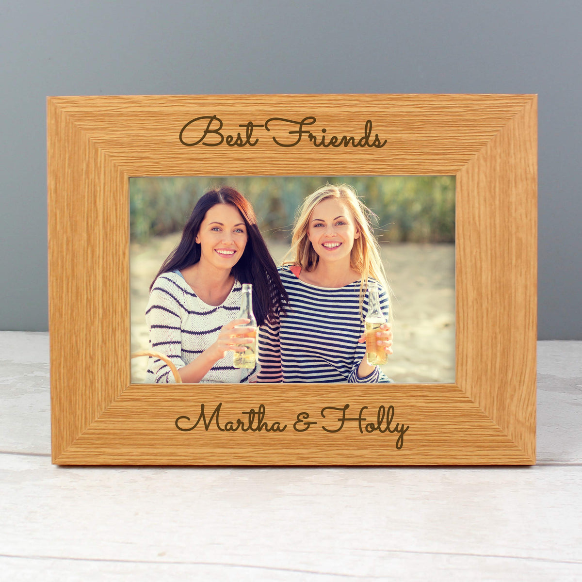 Personalised Free Text 6x4 Inch Wooden Photo Frame