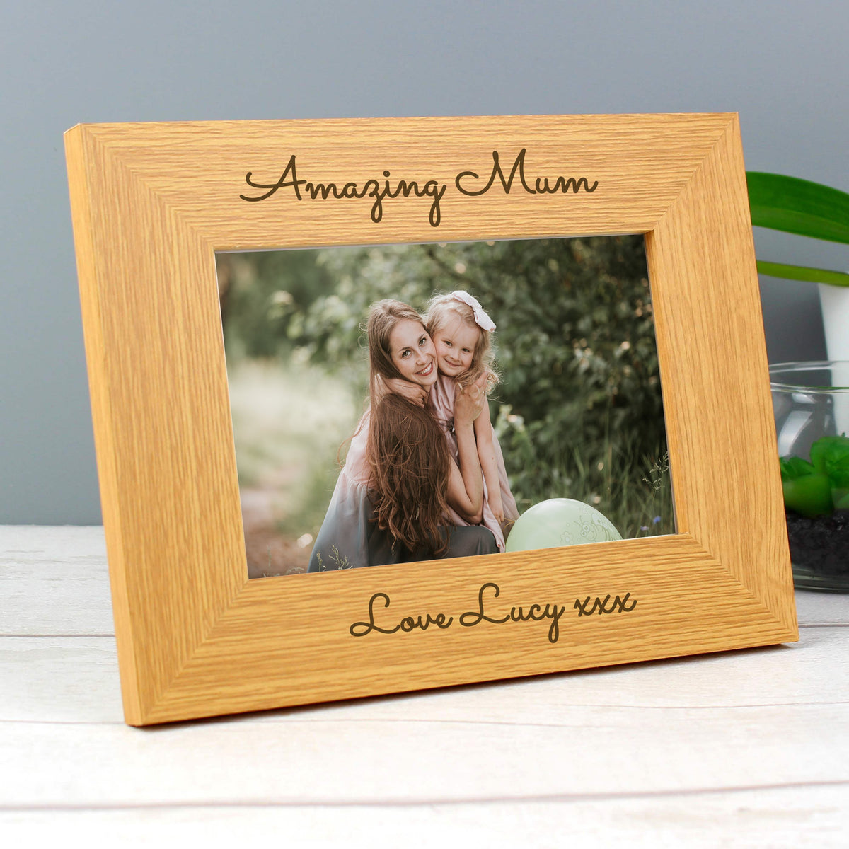 Personalised Free Text 6x4 Inch Wooden Photo Frame
