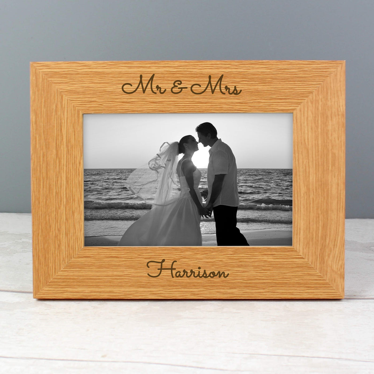 Personalised Free Text 6x4 Inch Wooden Photo Frame
