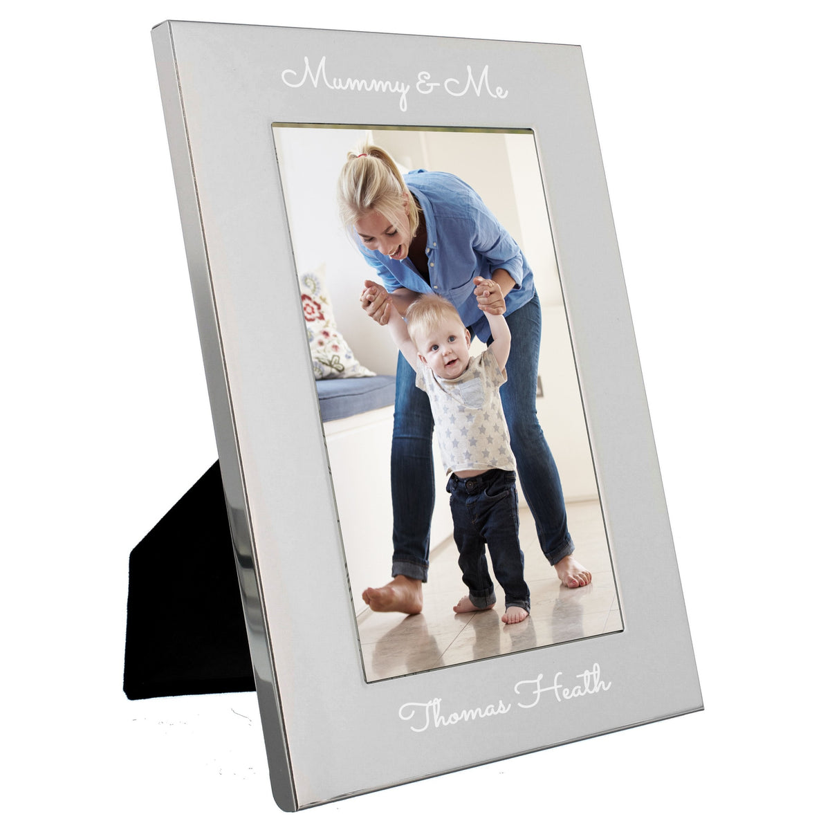 Personalised Free Text 7x5 Inch Silver Photo Frame