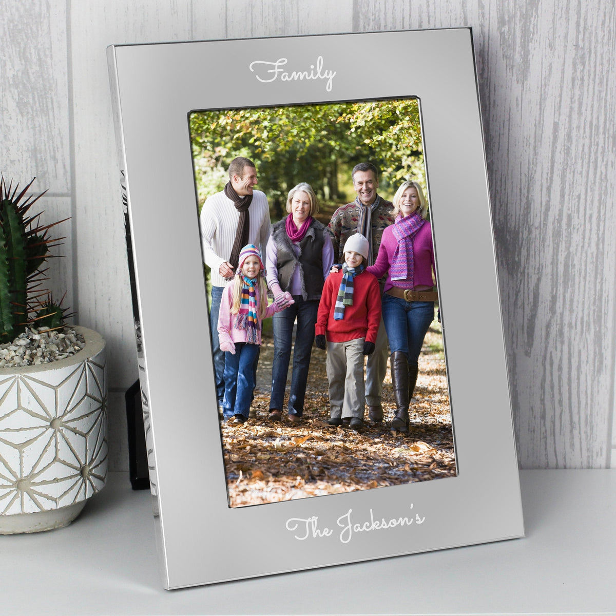 Personalised Free Text 7x5 Inch Silver Photo Frame