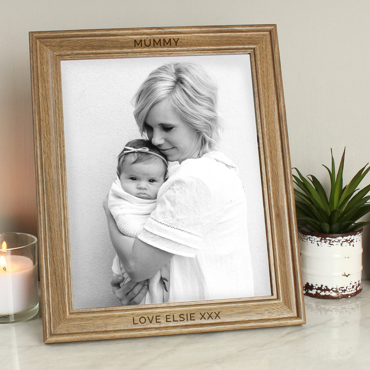 Personalised Free Text 8x10 Inch Wooden Frame