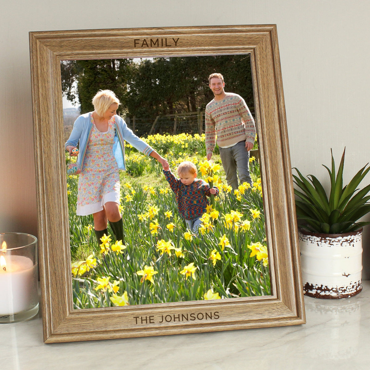 Personalised Free Text 8x10 Inch Wooden Frame