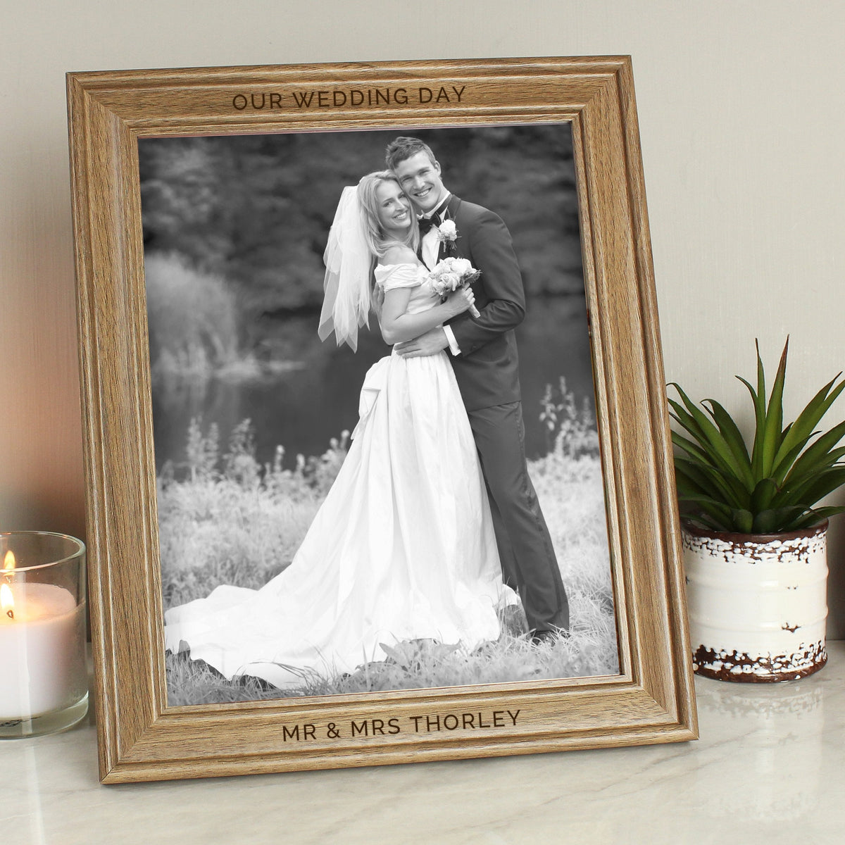 Personalised Free Text 8x10 Inch Wooden Frame
