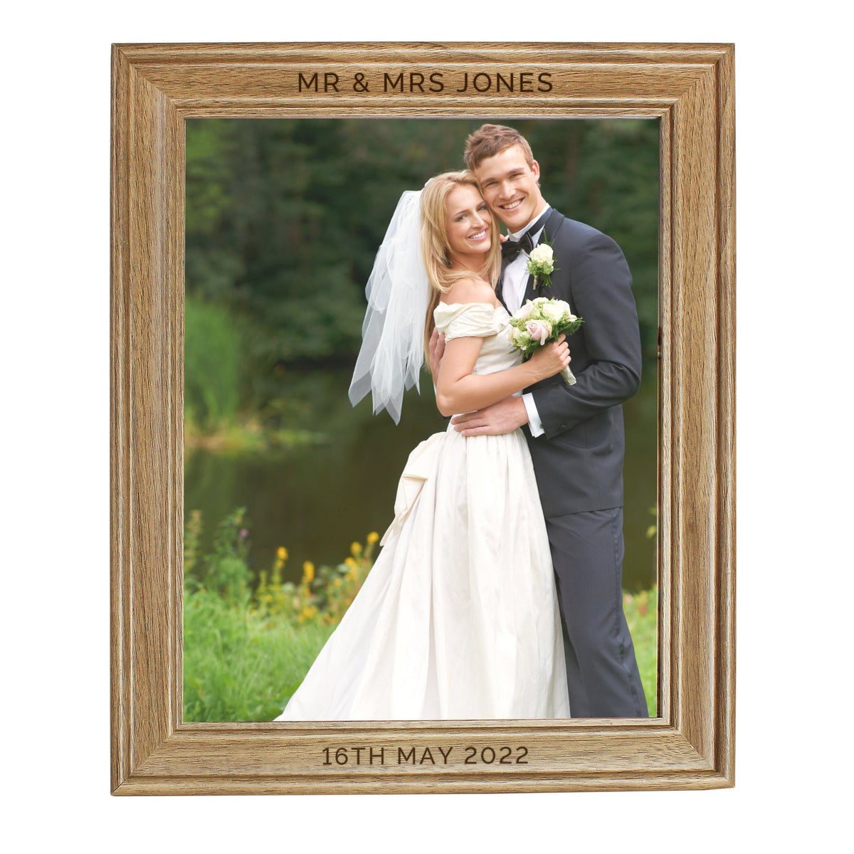 Personalised Free Text 8x10 Inch Wooden Frame